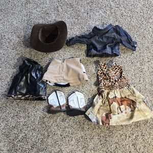 Cowgirl Doll Outfit Set with Hat and Boots For 18" Doll